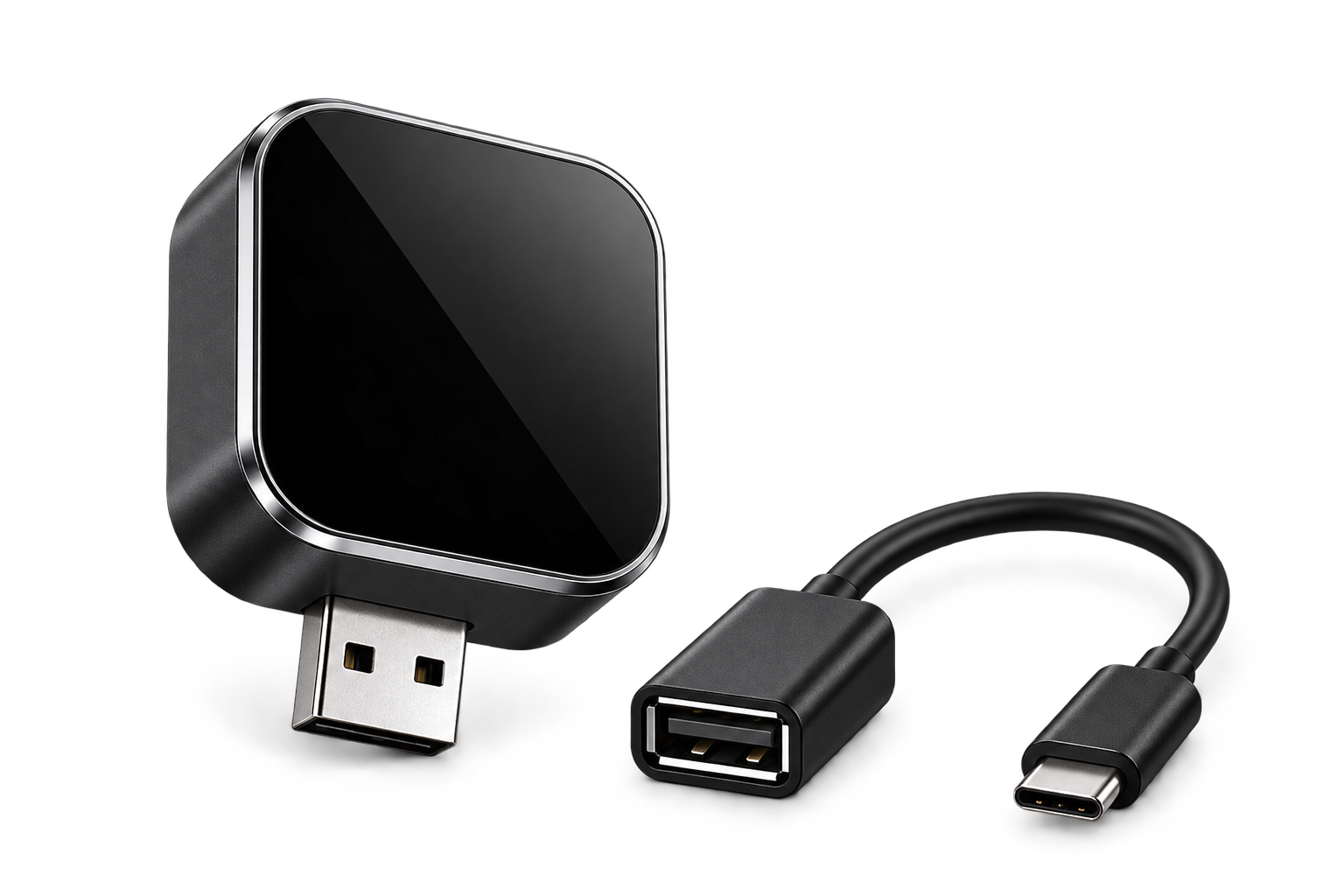 Wireless CarPlay USB adapter and cable